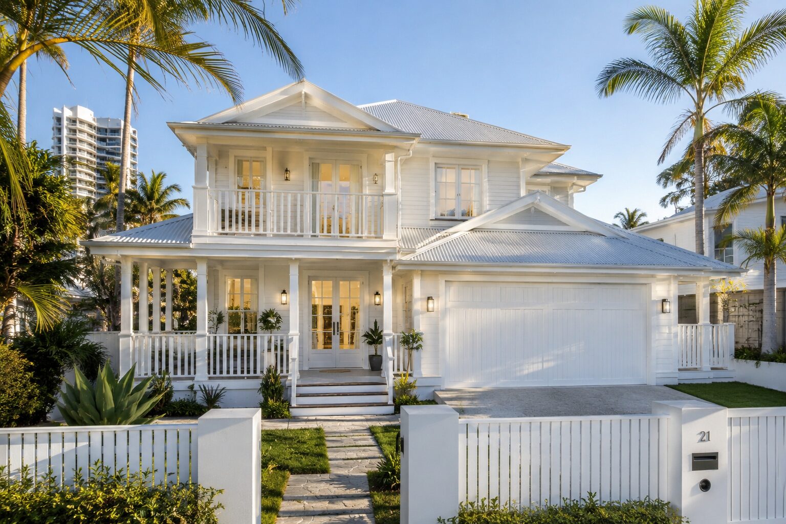 Completed contemporary Gold Coast home built by Jack Power Constructions